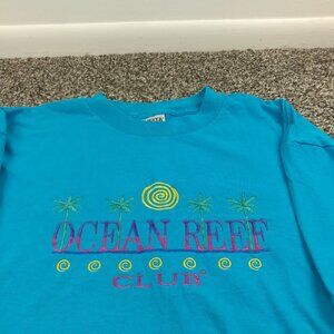 Vintage Ocean Reef Golf Club T-Shirt Oneita Embroidered USA Made Mens XL